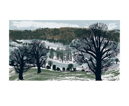 Remnants Of Snow Towards Slad Blank Card