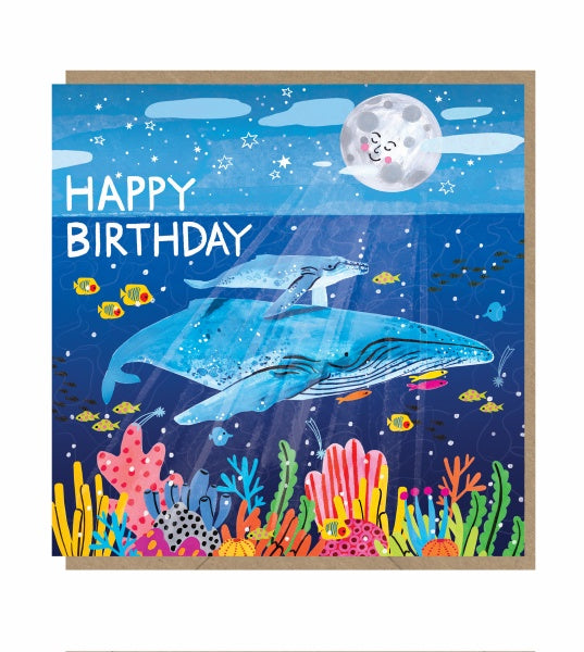 Birthday Whales Card