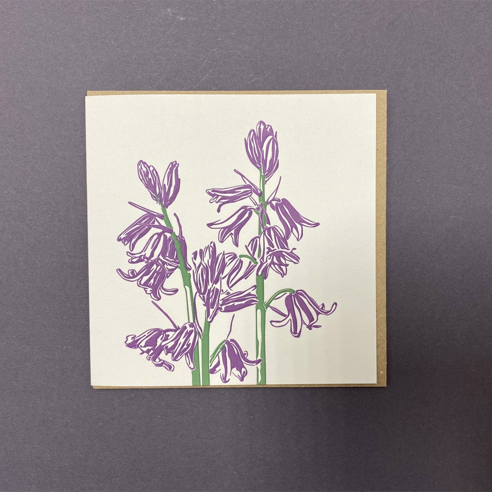 Bluebells Letterpress Card