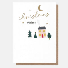 Christmas Wishes House Christmas Card