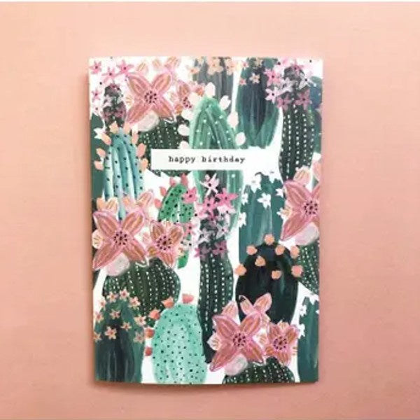 Flowering Cactus Birthday Card