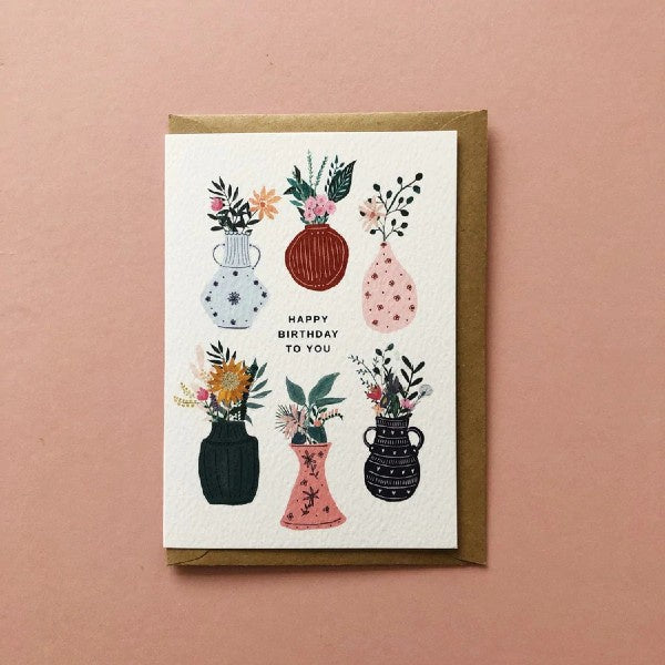 Vases Birthday Card