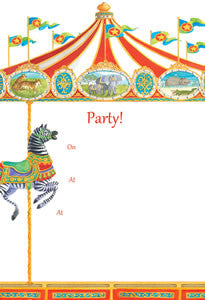Pack of 8 Carousel Invitations