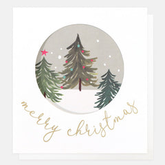 Happy Christmas Cut Out Trees Card