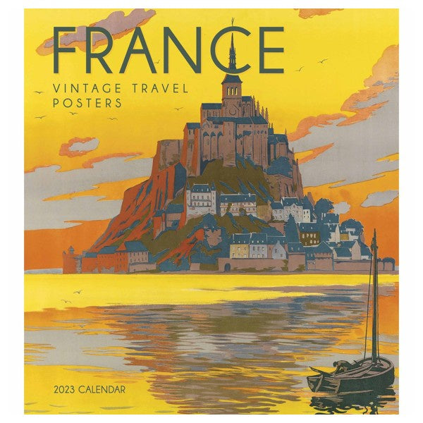 France Vintage Travel Posters 2023 Wall Calendar Paper Tiger