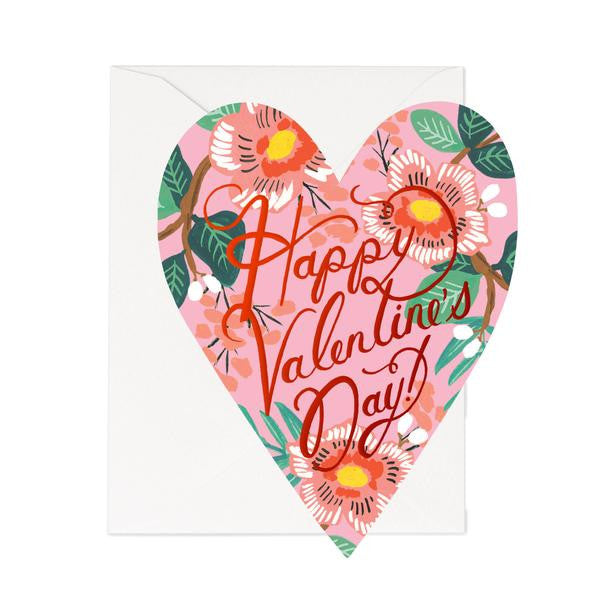 Happy Valentine's Day Bouquet Of Flowers Card