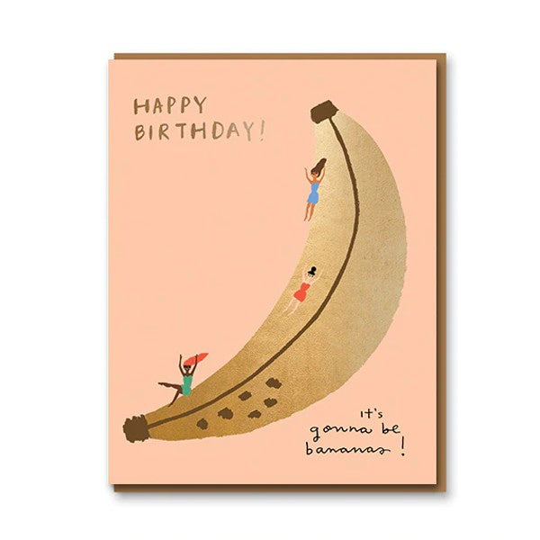 Banana Slide Birthday Card