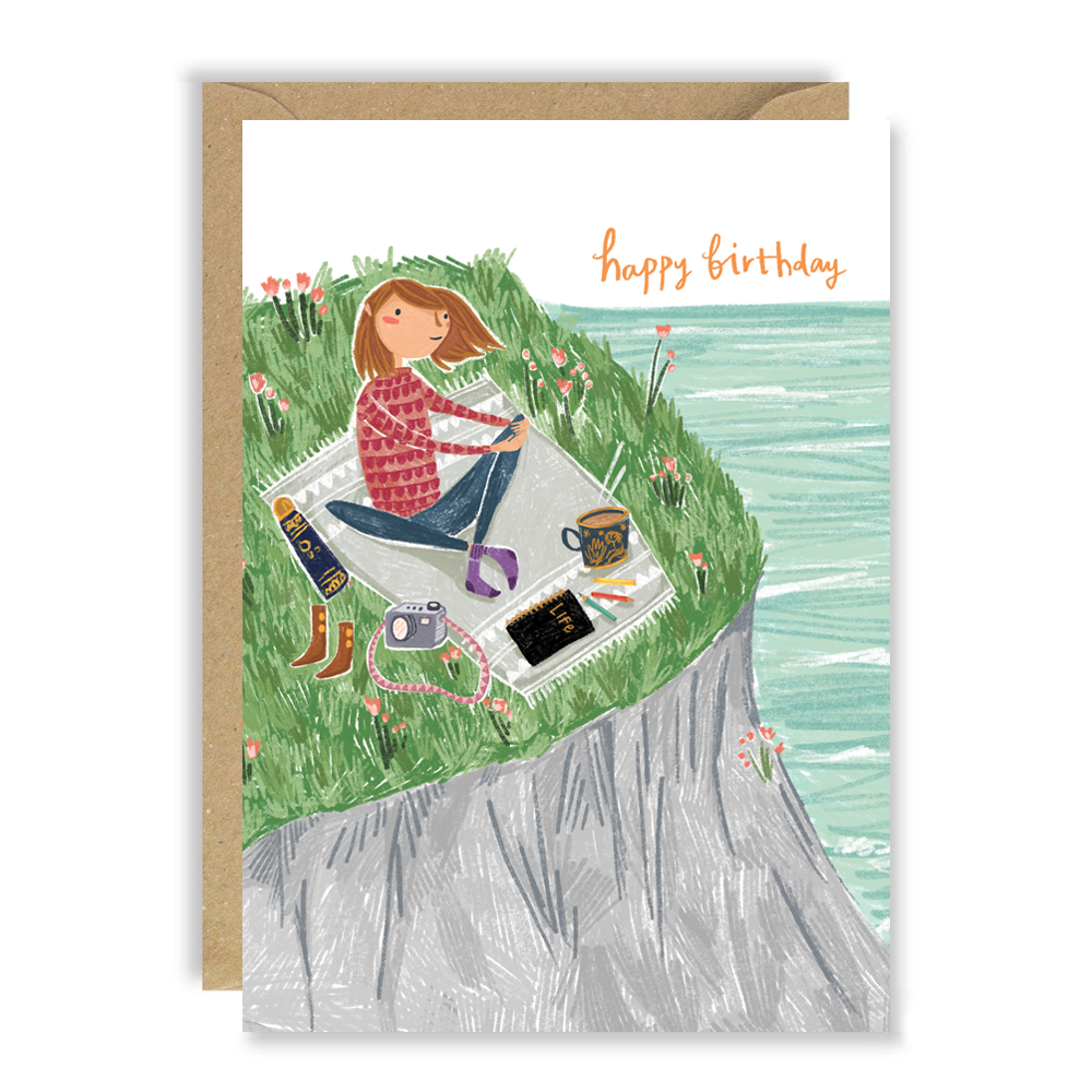 Clifftop Happy Birthday Card