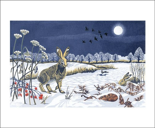 Moonlit Hare Card