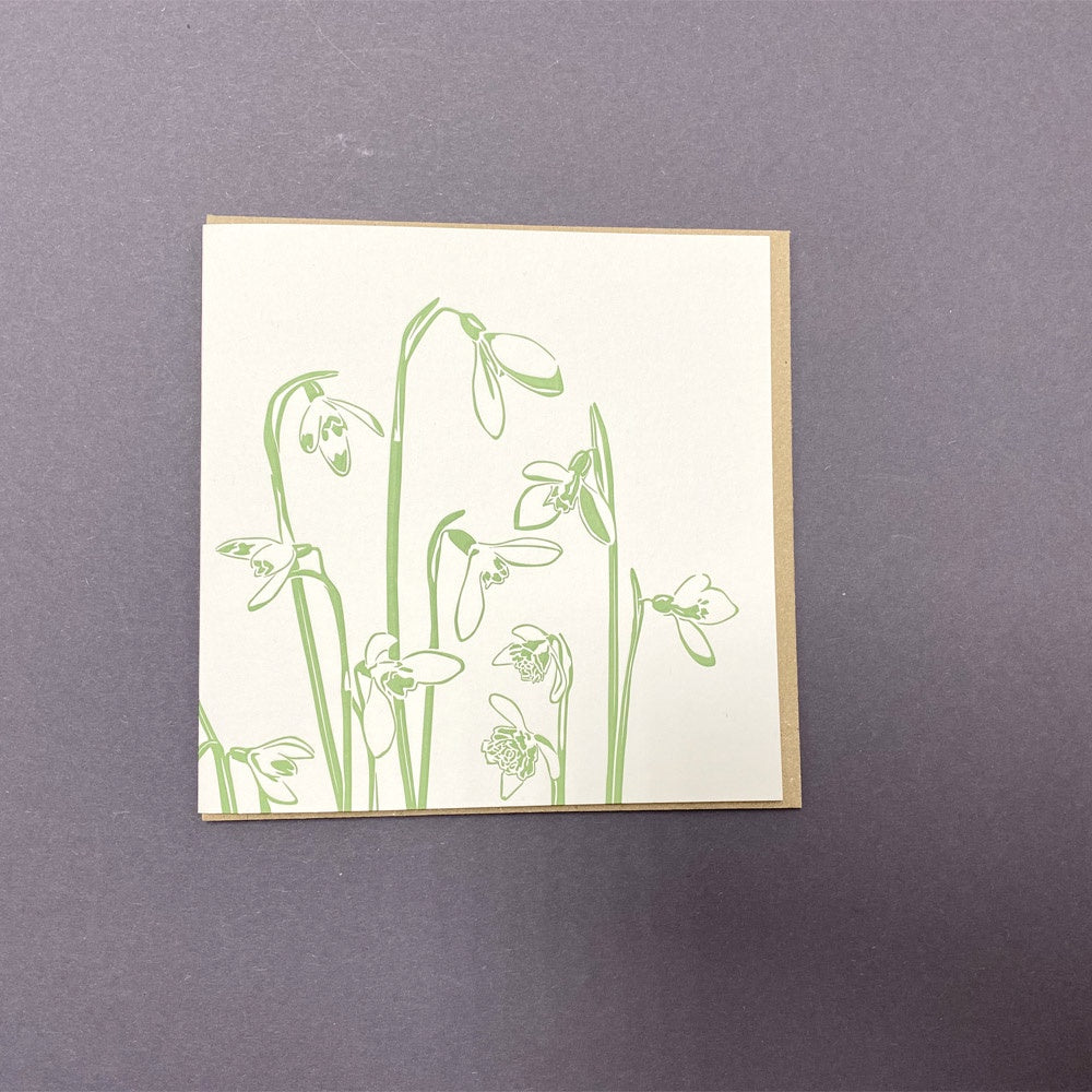 Snowdrops Letterpress Card