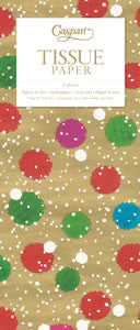 Gold Snowy Pom Poms Tissue