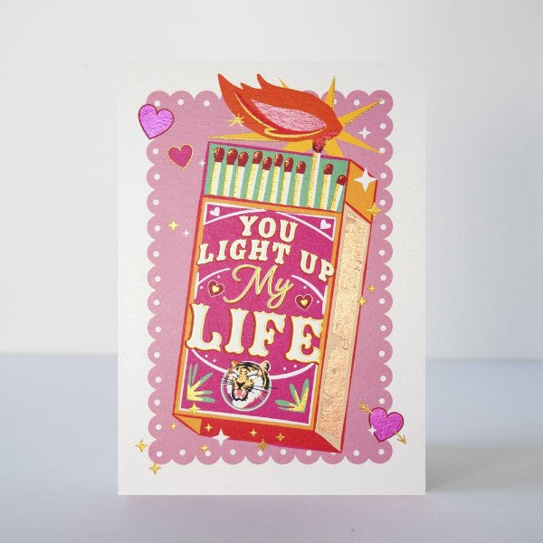 You Light Up My Life Matchbox Valentines Card - Paper Tiger