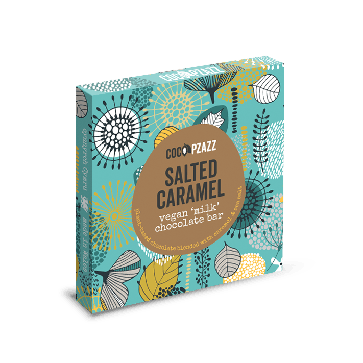 Coco Pzazz Vegan Salted Caramel 'Milk' Chocolate Bar