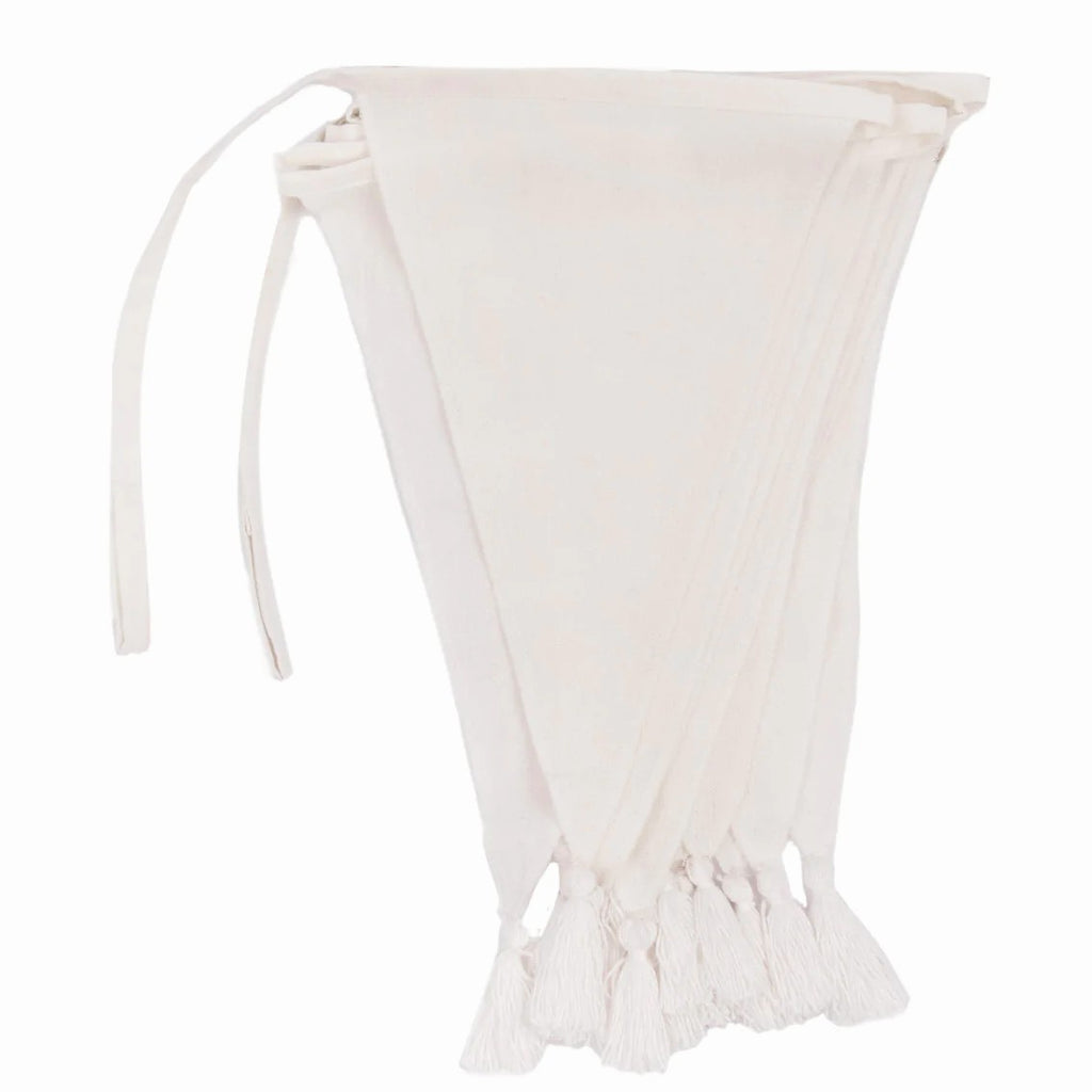 White Fabric Bunting