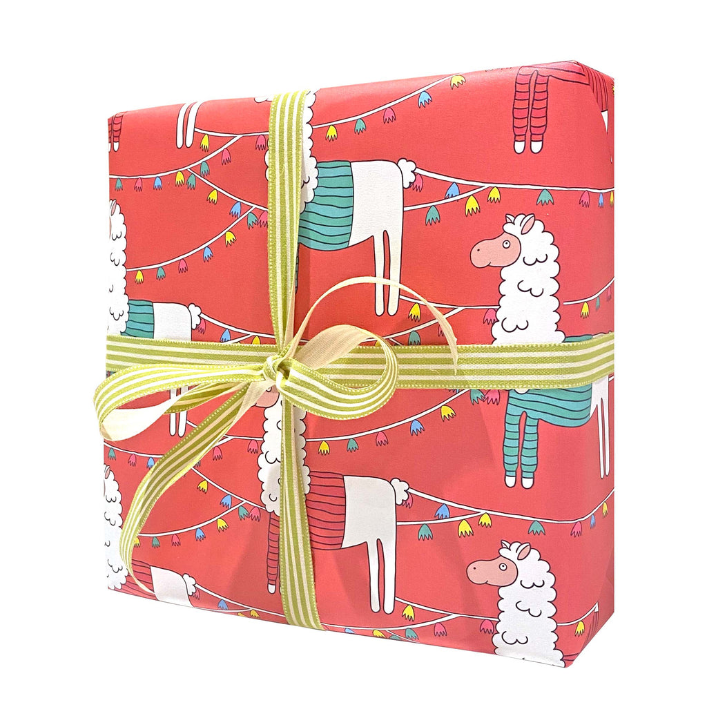 Llama Christmas Sheet Wrap