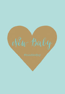 Bundle of Joy New Baby Golden Heart