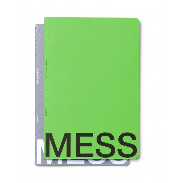 Study Books Medium Neon Green And Metallic