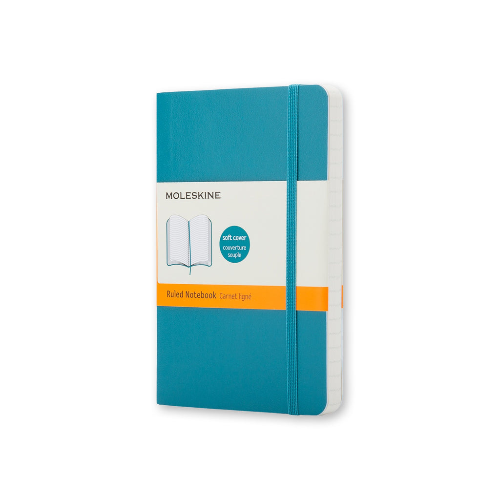 Moleskine Pocket Soft Cover Ruled Notebook Reef Blue