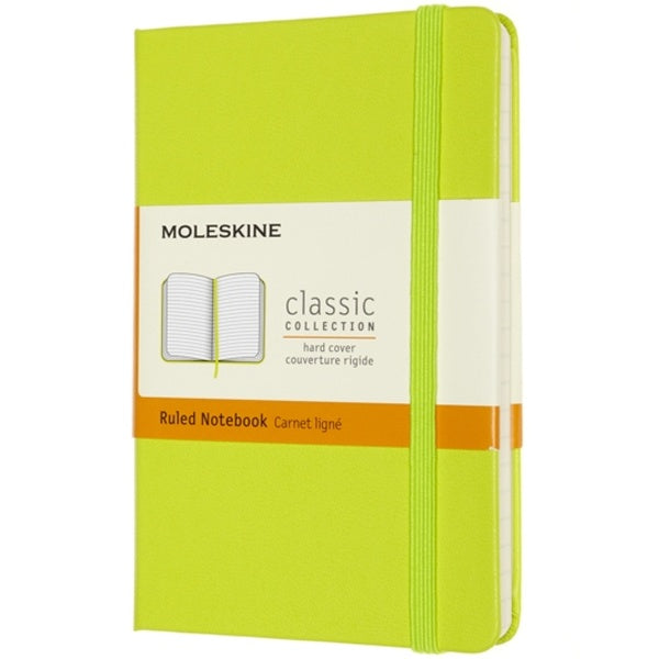 Moleskine Large Hardback Ruled Notebook Lemon Green
