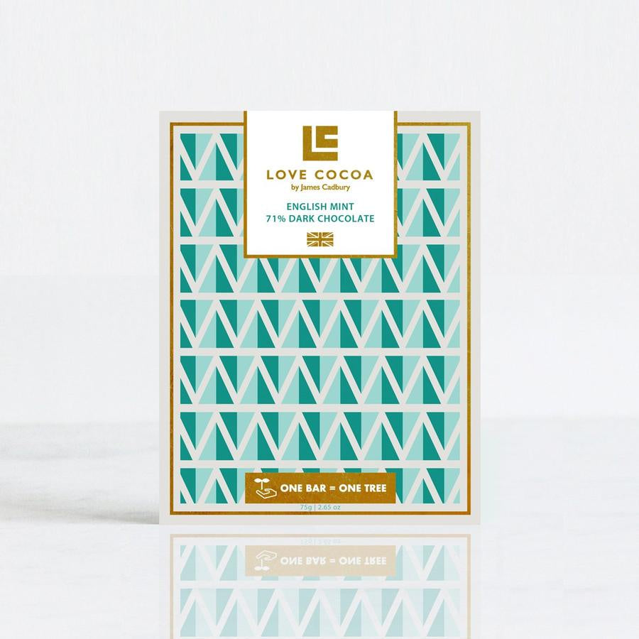 English Mint 71% Dark Chocolate Bar