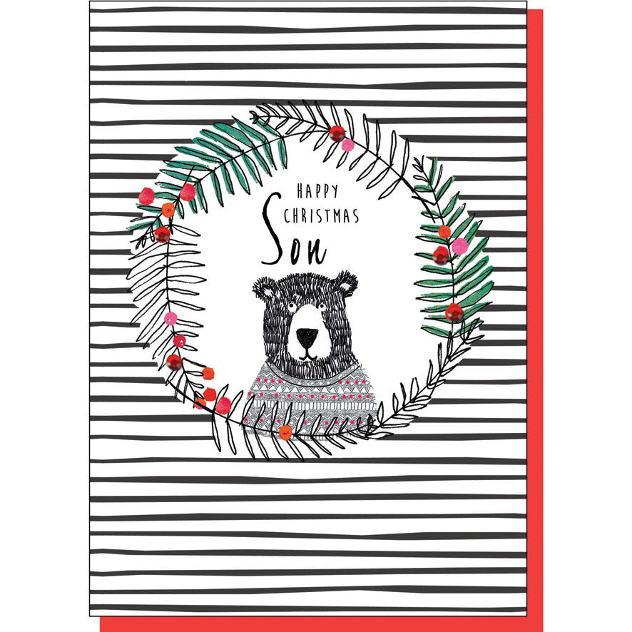 Son Bear Christmas Card