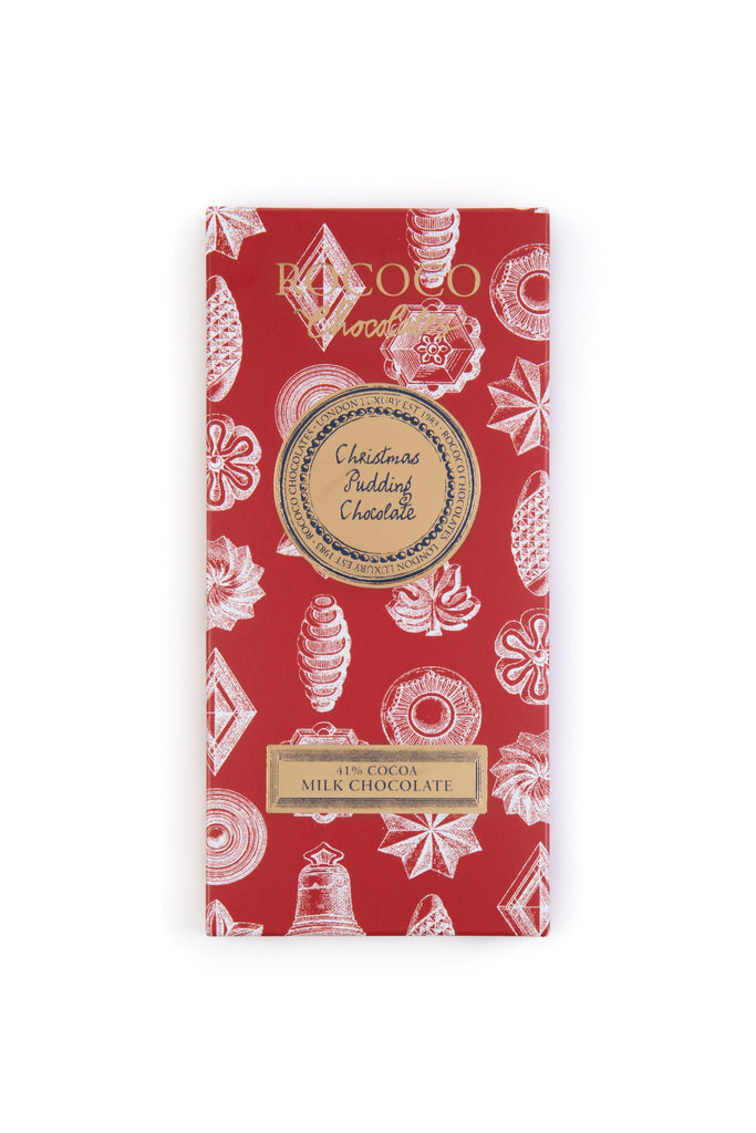 Rococo Organic Christmas Pudding Milk Chocolate Bar