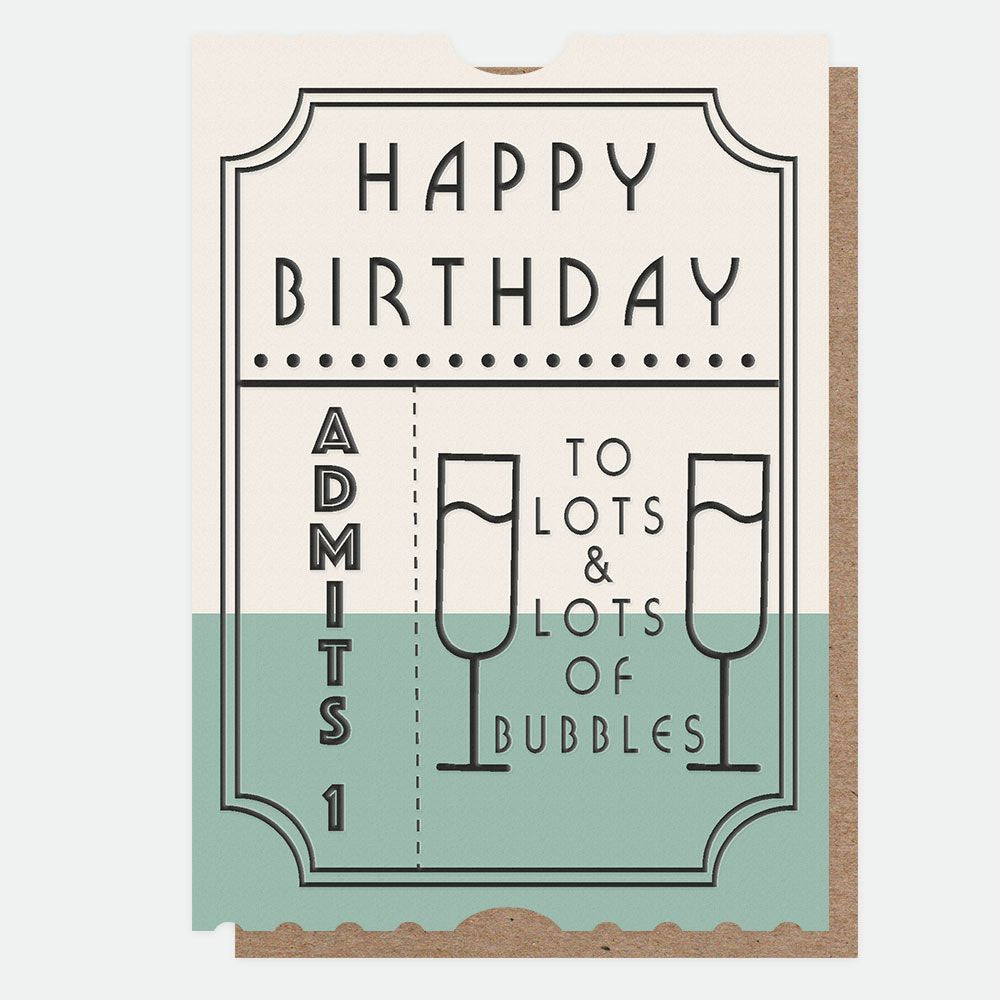 Birthday Bubbles Ticket Card