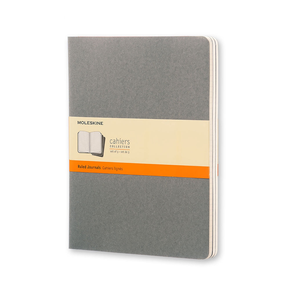 Moleskine Set of 3 XL Ruled Journals Grey