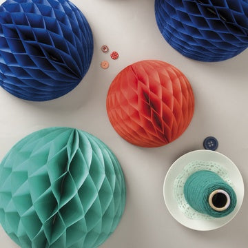 Multicoloured Honeycomb Decorations