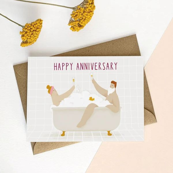 Happy Anniversary Bathtime Card