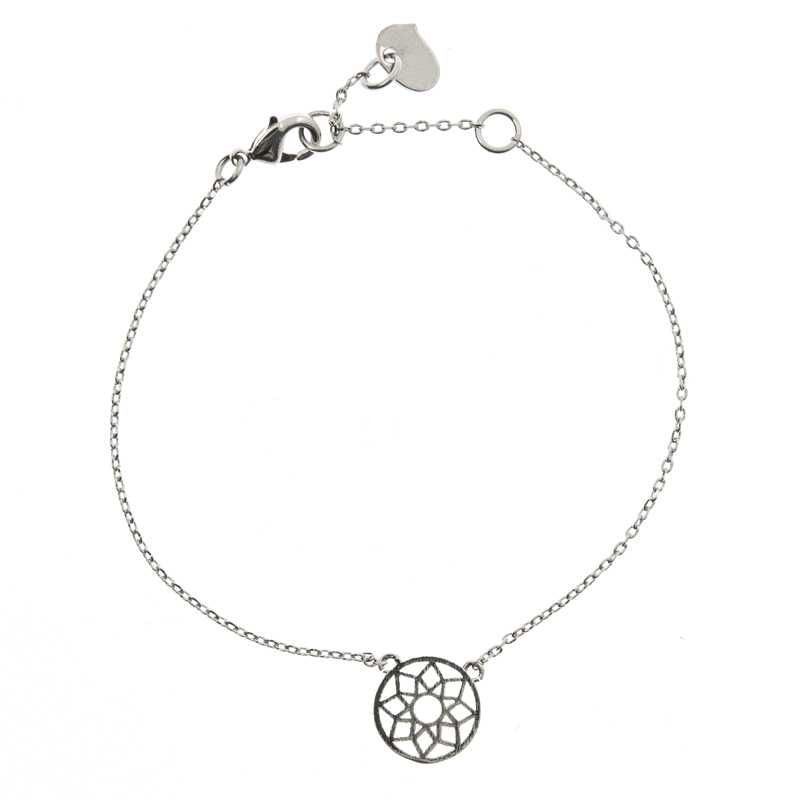 Mandala Bracelet Silver Finishing