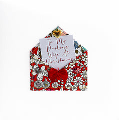 Fabric Envelope To My Darling Wife Christmas Card