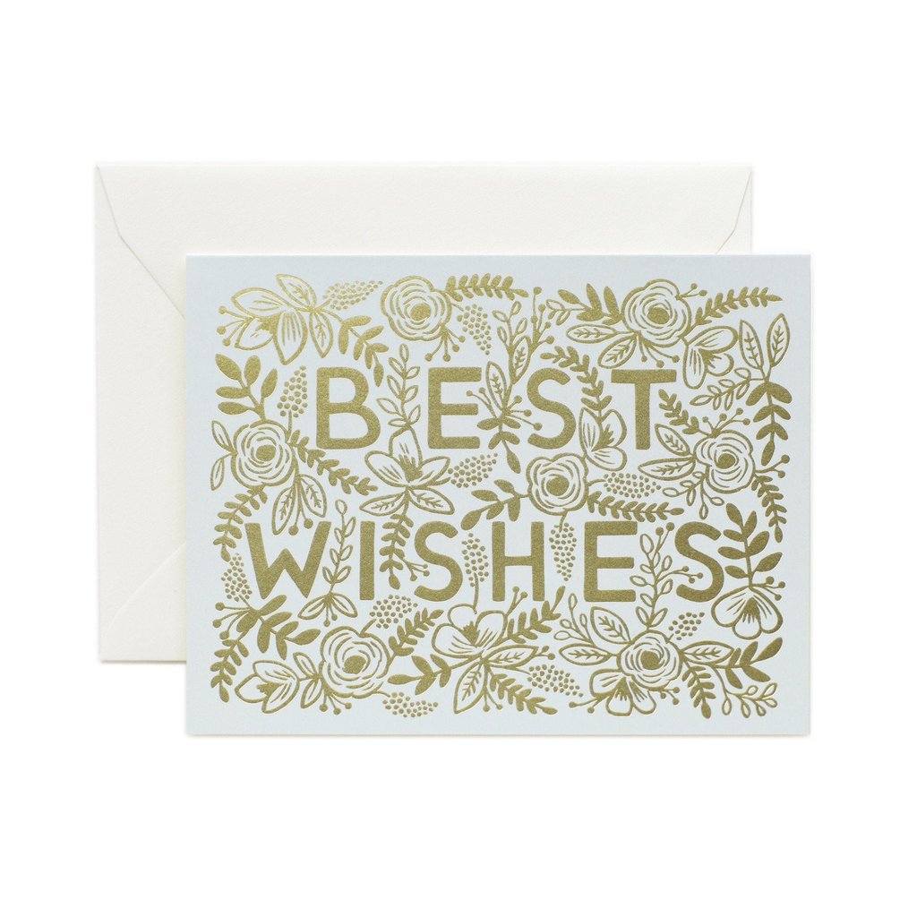Golden Best Wishes Card