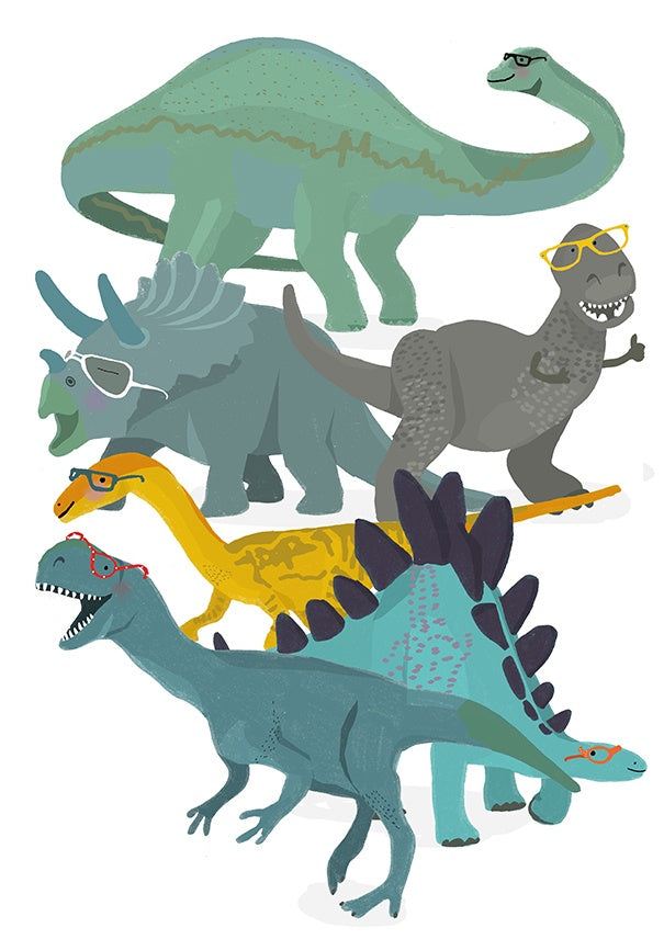 Dino Glasses Card