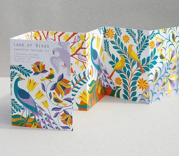 Land Of Birds Concertina Postcard Set