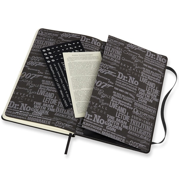 Moleskine Limited Edition James Bond Carbon Ruled Notebook Paper Tiger