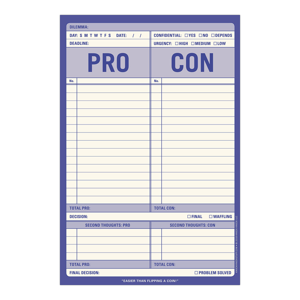 Pro/Con Pad