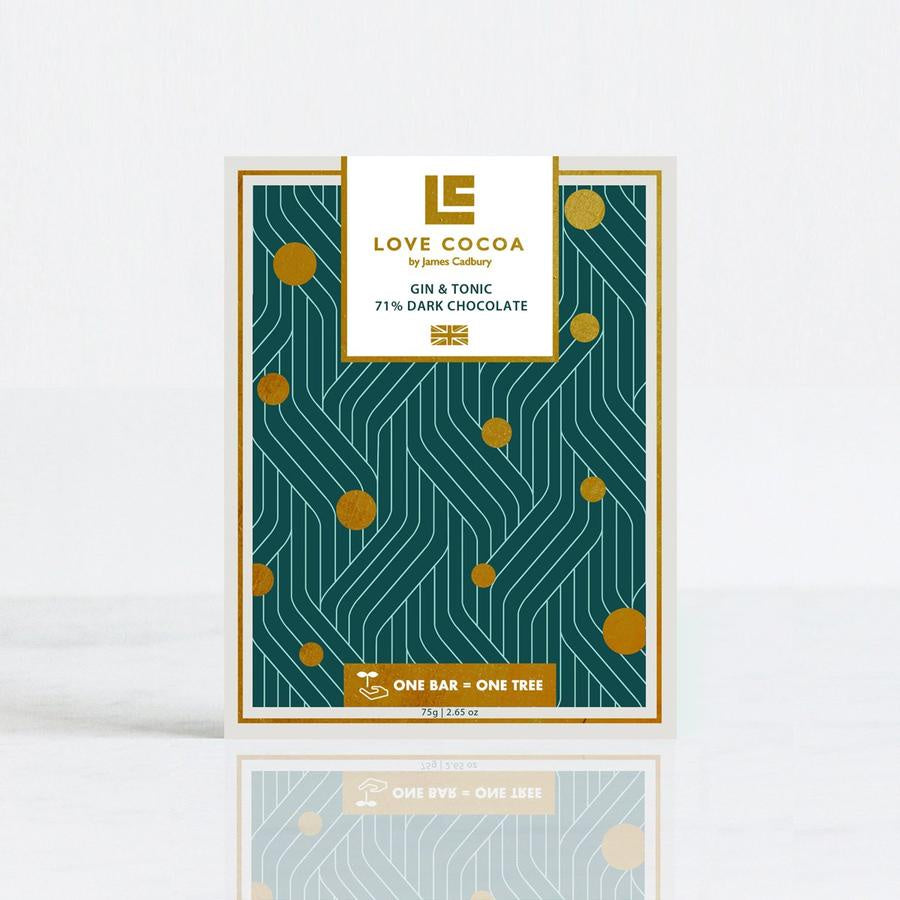 Gin and Tonic 71% Dark Chocolate Bar