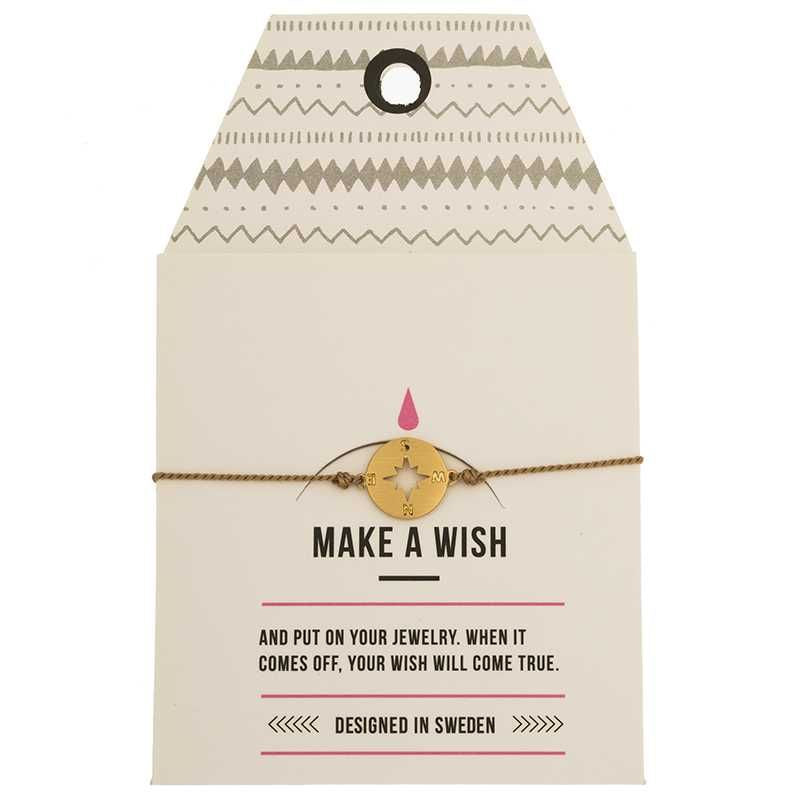 Compass Silk Bracelet Gold