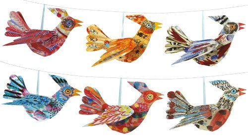 Multi-Coloured Bird 3D Card