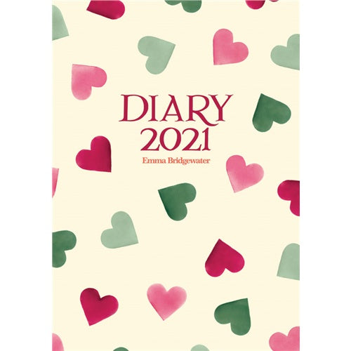 Emma Bridgewater Pink And Green Hearts Pocket Diary 2021