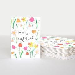 Happy Easter Wild Flowers Pack of 10 Cards