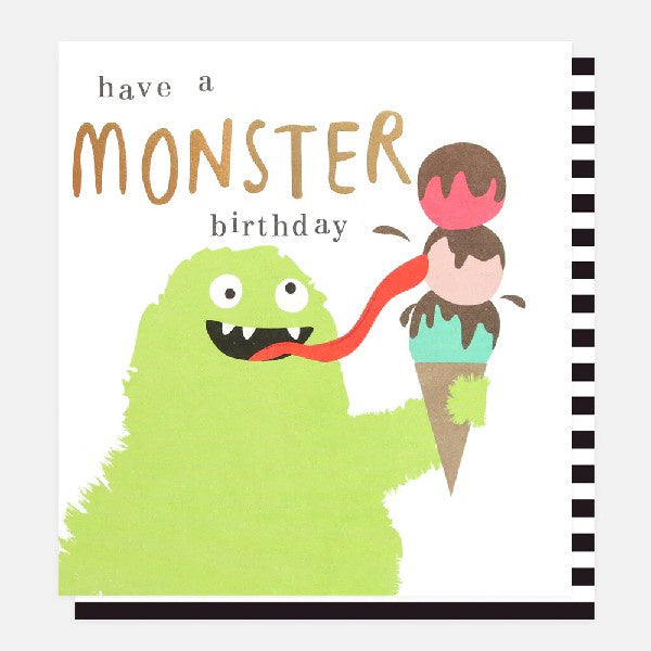 Have a Monster Birthday Green Monster Card