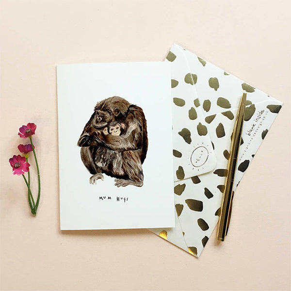Chimpanzee Mum Hugs Mothers Day Card - Paper Tiger