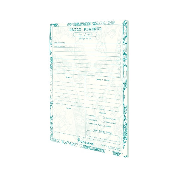 Green Foliage A5 Daily Planner Pad