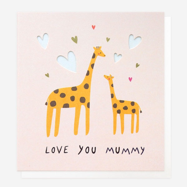 Love You Mummy Giraffes Cut Out Card - Paper Tiger
