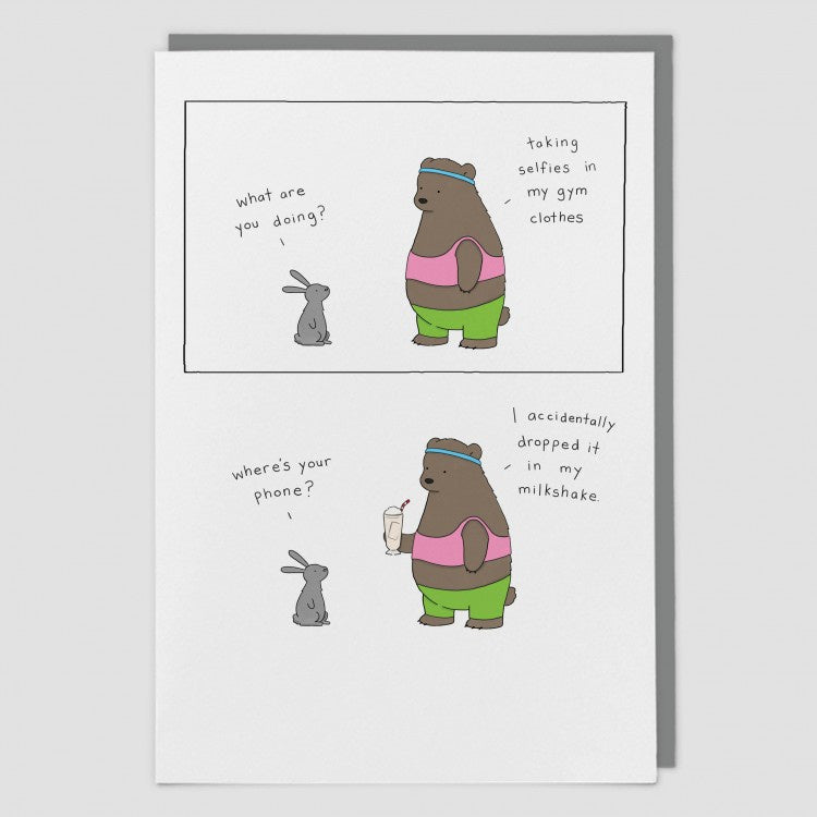 Gym Selfie Card by Liz Climo
