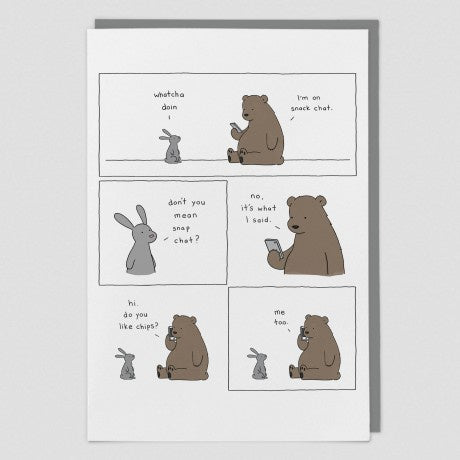 Snack Chat Animal Card