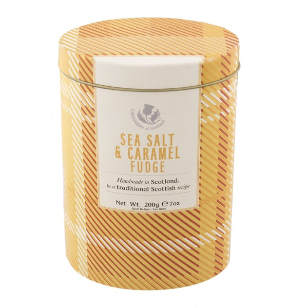 Sea Salt & Caramel Fudge Tartan Tin 200g