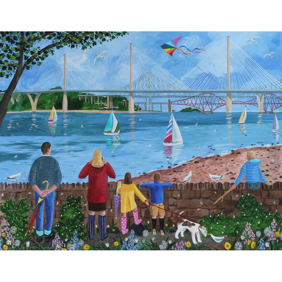 Blue Skies Over The Queensferry Crossing Card